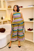 Morenike Akwaete African Print Culotte Jumpsuit