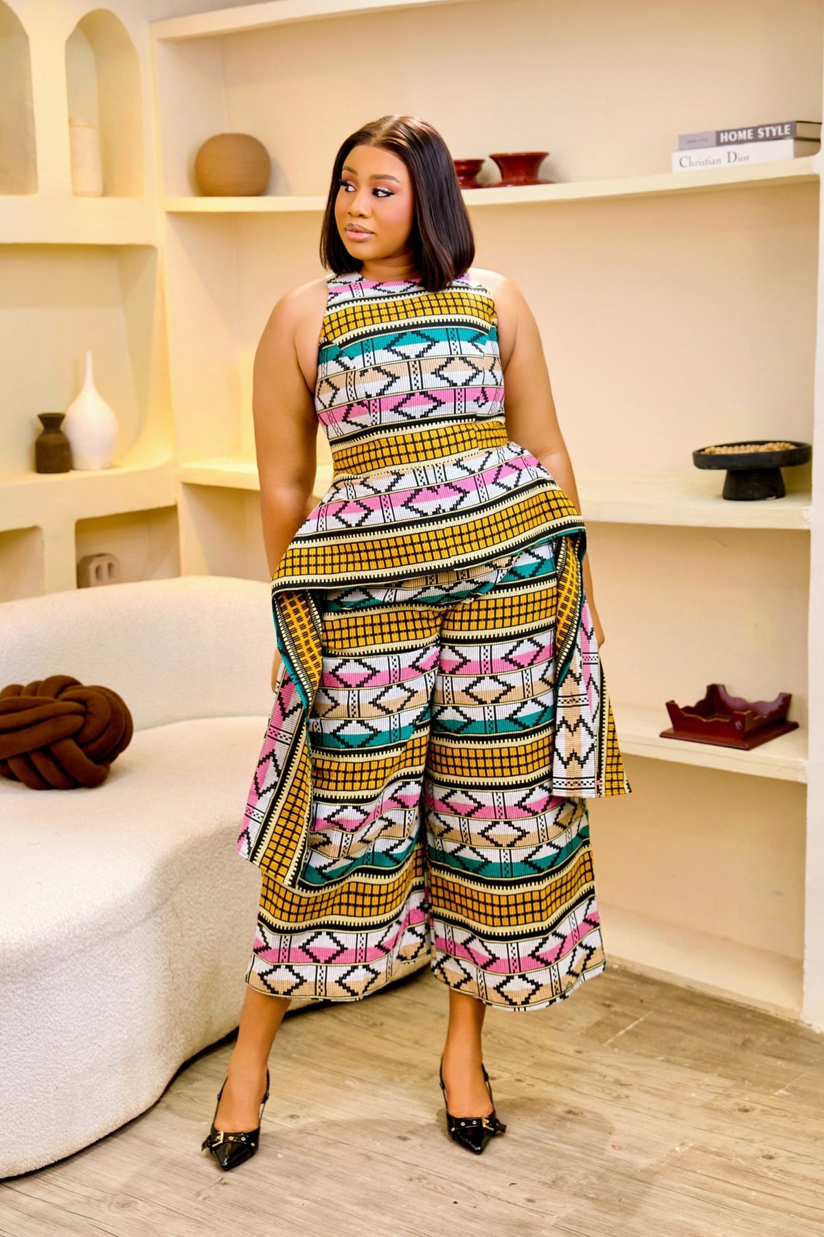 Morenike Akwaete African Print Culotte Jumpsuit
