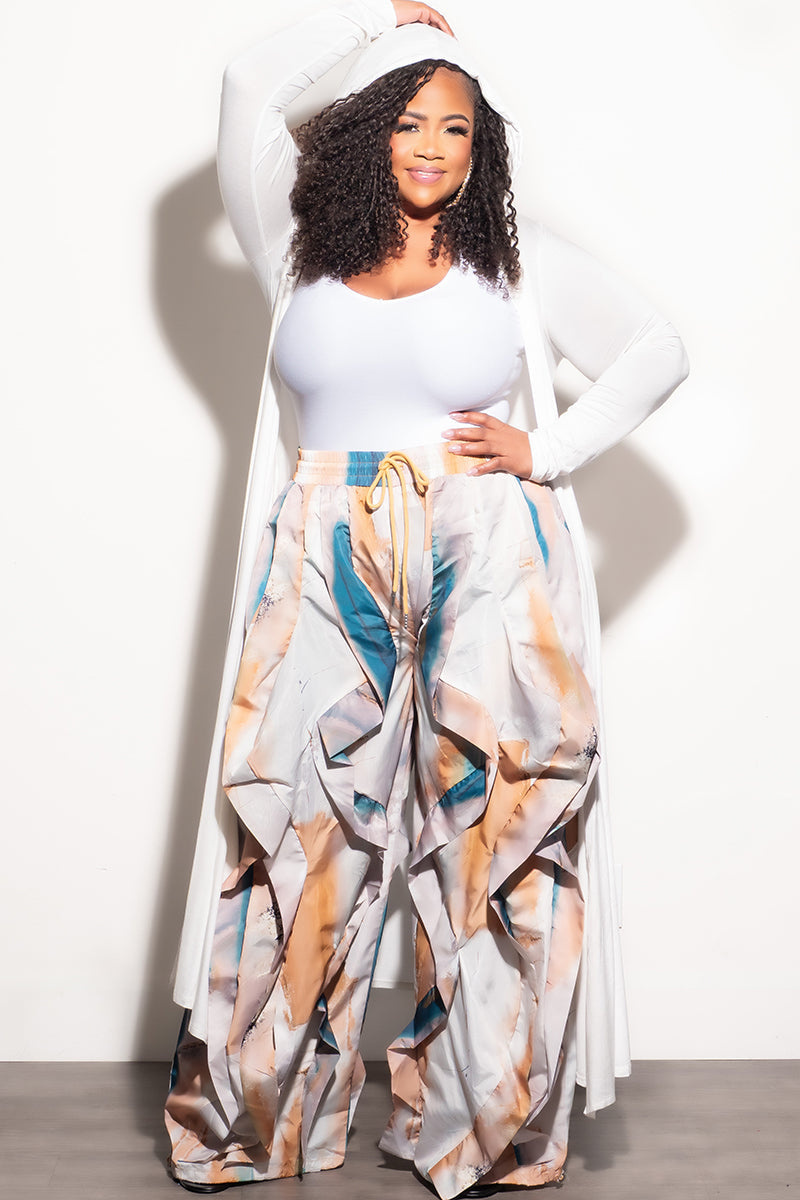 Final Sale Plus Size Hooded Duster in Ivory