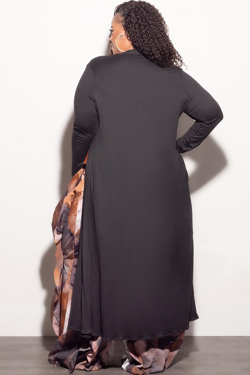 Final Sale Plus Size Duster in Black