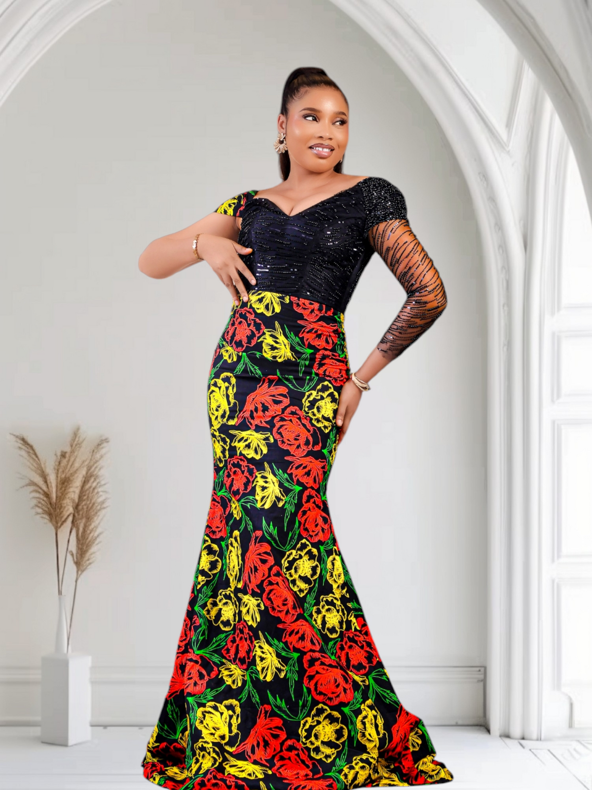 Ifunanya African Print Mermaid Dress