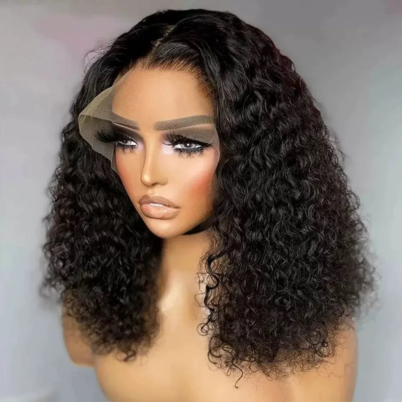 Women's Full Head Wig with Short Curly Hair and Bangs, Black High Temperature Wire Hair Material - Nihaojewelry France