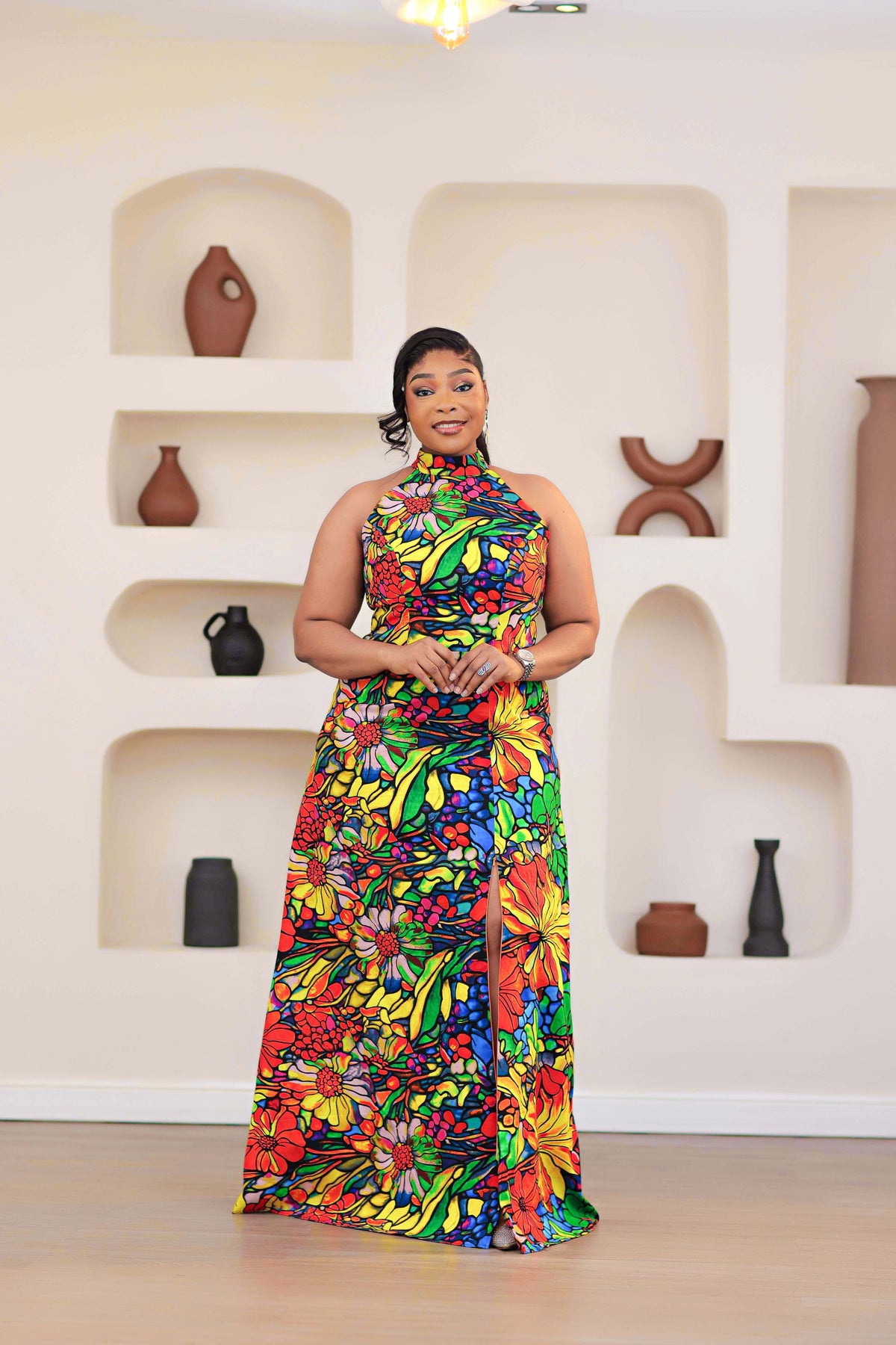 Adelaide African Print Dress (Multi)