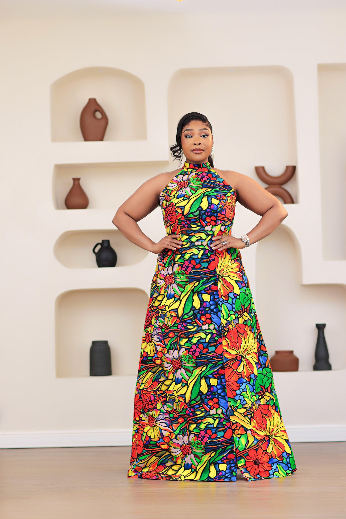 Adelaide African Print Dress (Multi)
