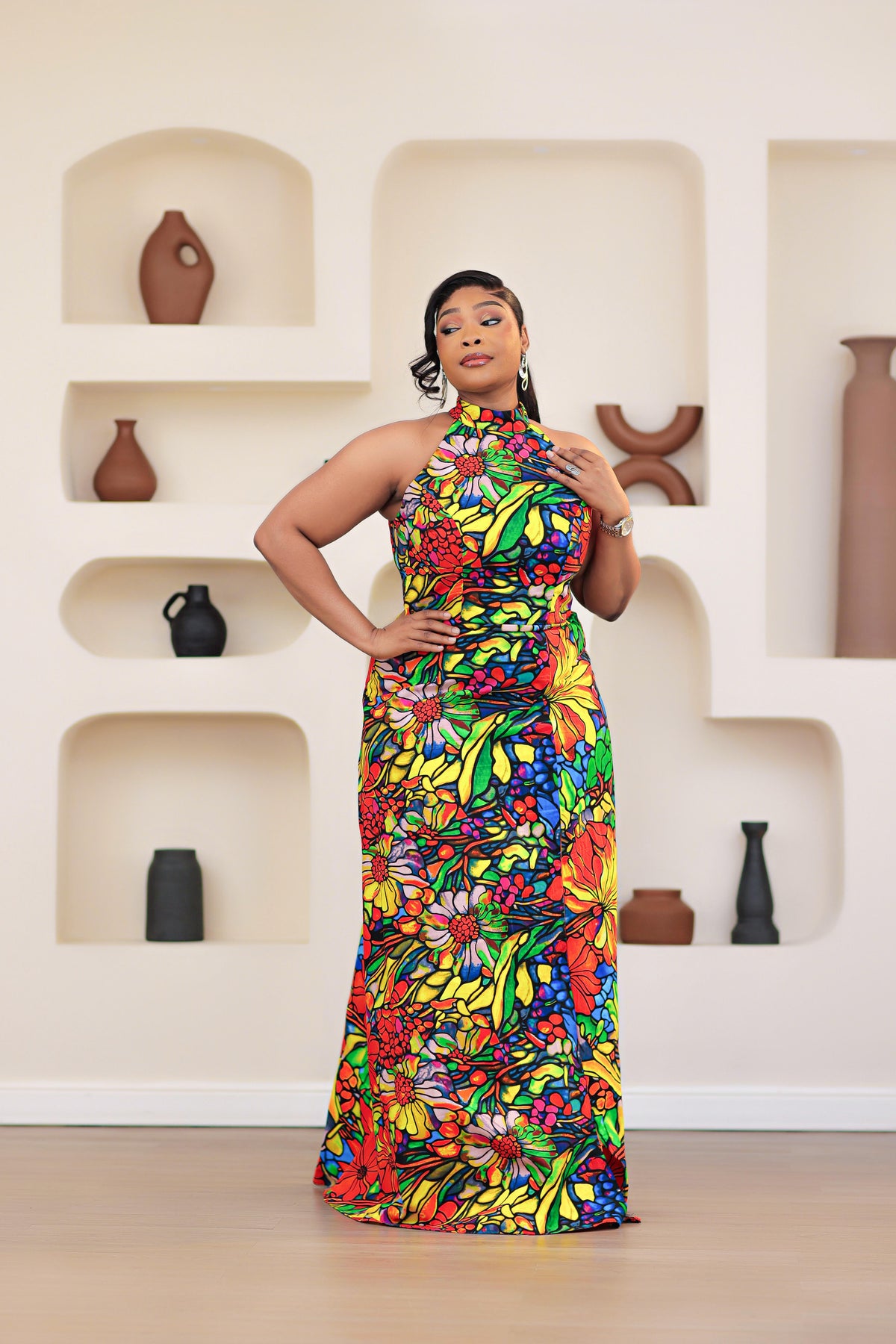 Adelaide African Print Dress (Multi)