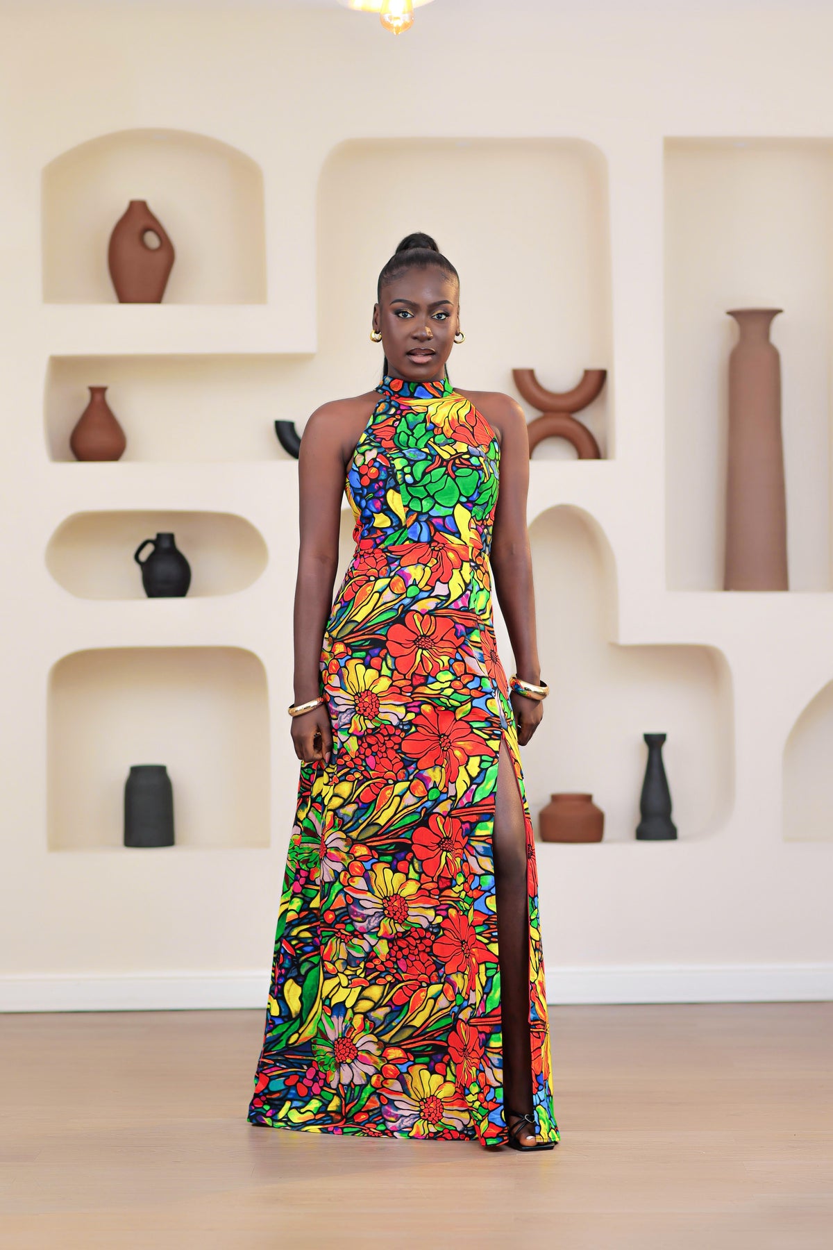 Adelaide African Print Dress (Multi)