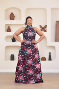 Adelaide African Print Dress (Black multi)