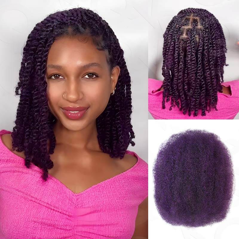 B3G1|Mix Color #1B/99J Afro kinky Bulk Human Hair