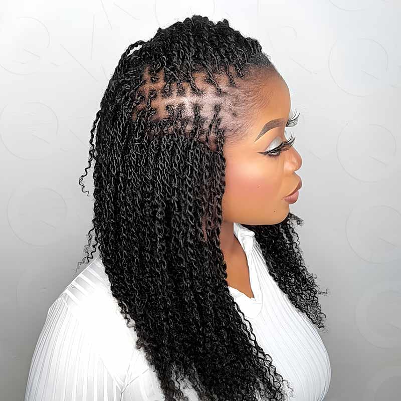 B3G1|Natural Black Afro kinky Bulk Human Hair