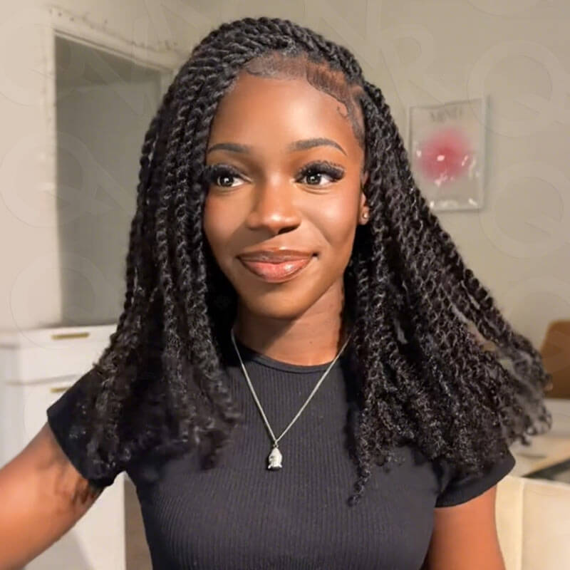 B3G1|Dark Brown Afro kinky Bulk Human Hair