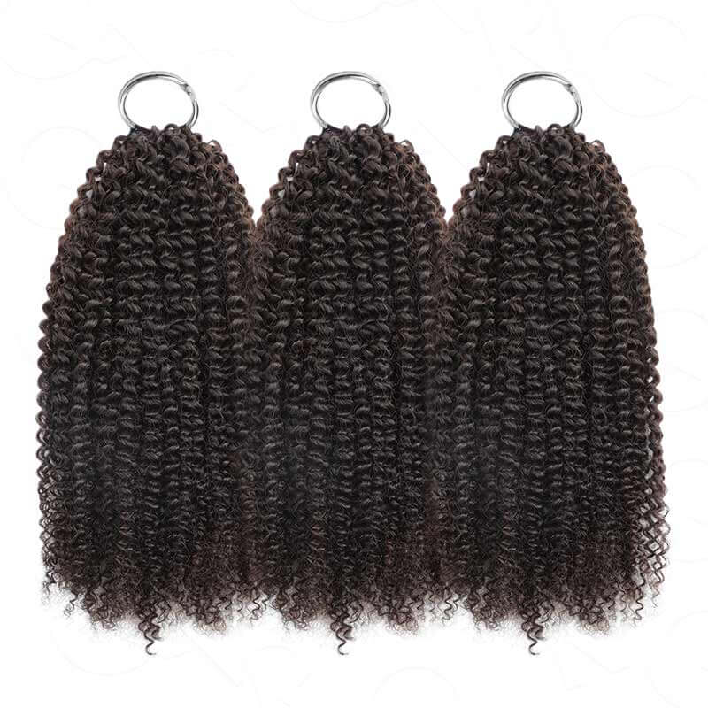 B3G1|Afro Kinky Curly Feather Crochet Human Hair