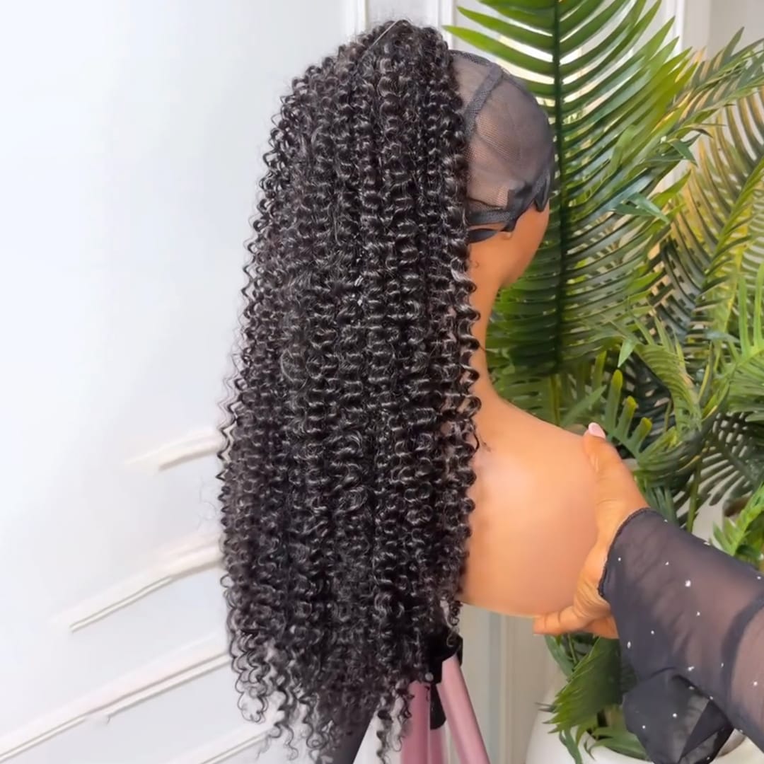 AILUXY Extension Queue De Cheval Afro Curly,Volume Généreux, Facile À Fixer, Aspect Naturel