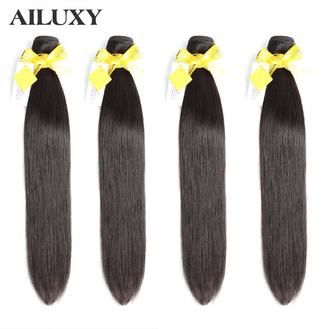 Raw Hair Unprocessed Peruvian Human Hair 12A Raw Virgin Hair Straight 4 Bundles 100% Human Hair length 32 32 32 32