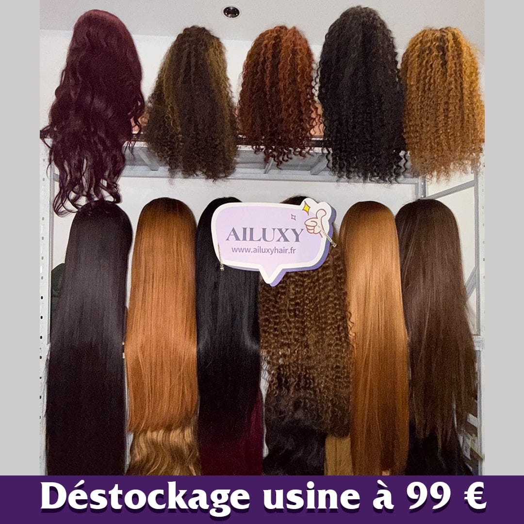 AILUXY Lot Surprise Déstockage | Perruques au hasard 20~40 pouces, expédition au hasard, mélange cheveux humains, stock limité, sans retour