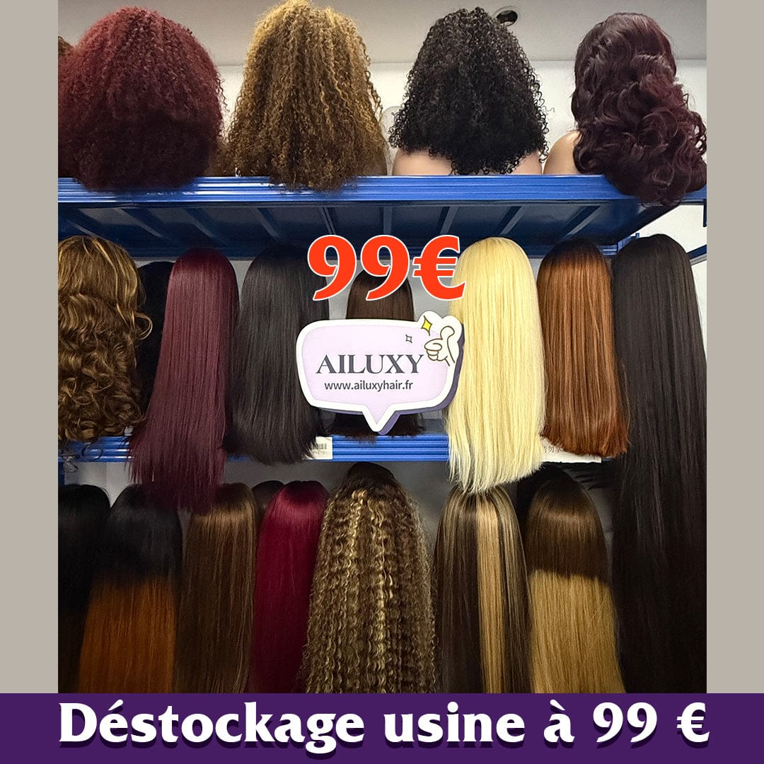 AILUXY Lot Surprise Déstockage | Perruques au hasard 20~40 pouces, expédition au hasard, mélange cheveux humains, stock limité, sans retour