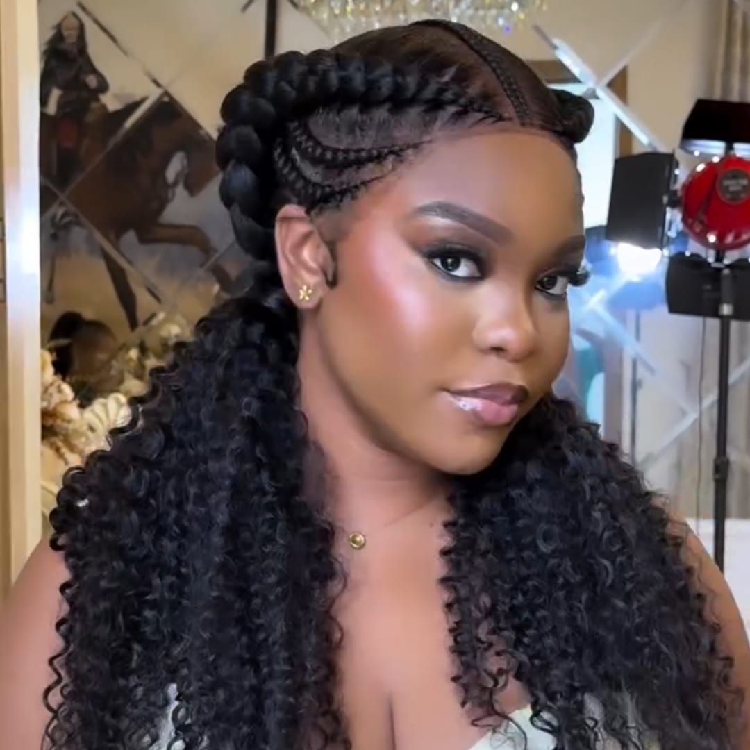 AILUXY  Lace Frontal Des tresses fines et des boucles bien définies