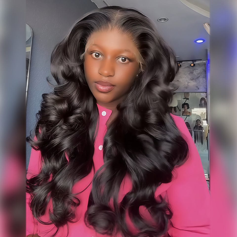 AILUXY 13x4 Lace Body Wave Longue Noir Perruque VENTE FLASH 2.0