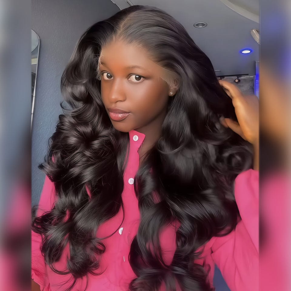 AILUXY 13x4 Lace Body Wave Longue Noir Perruque VENTE FLASH 2.0