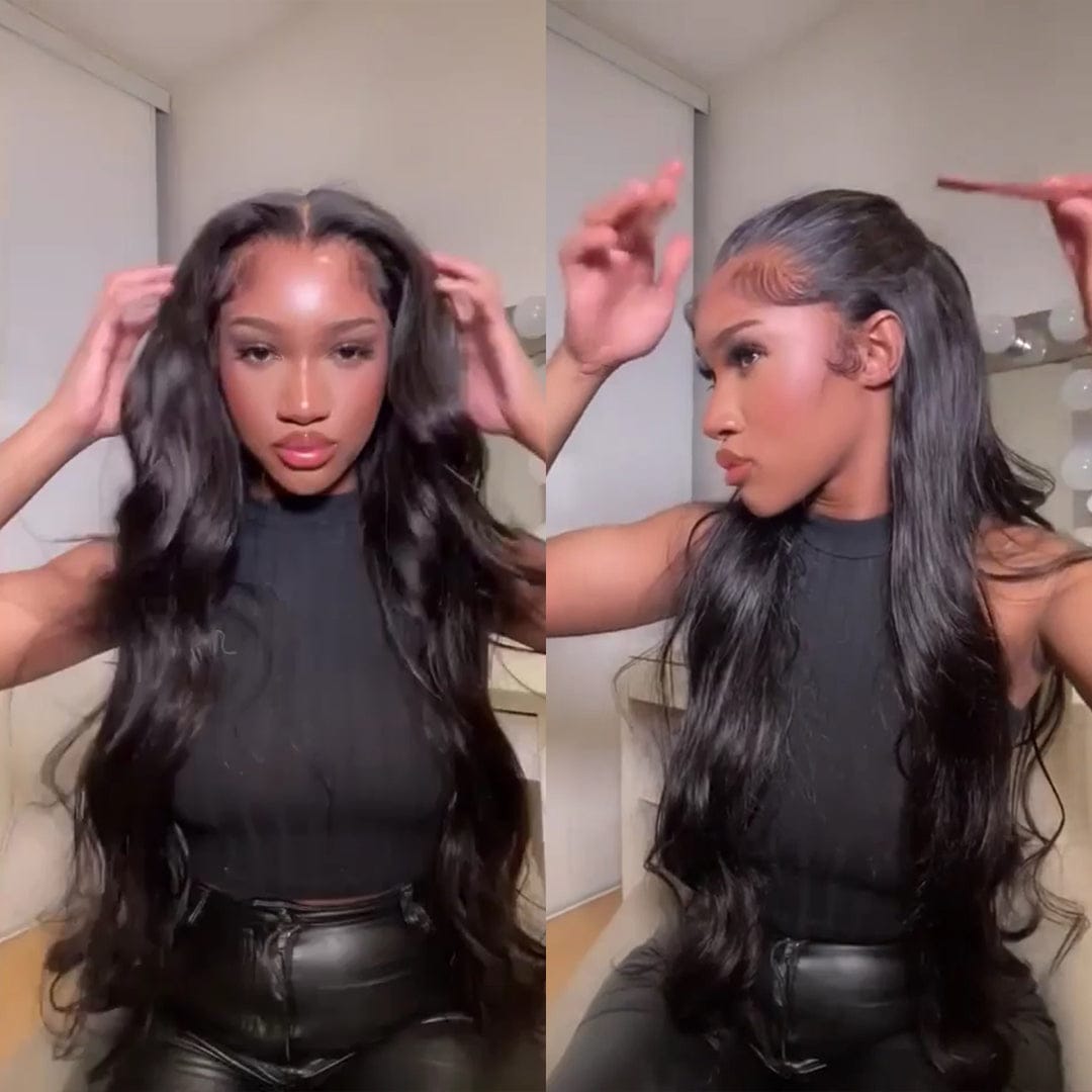 AILUXY 13x4 Lace Body Wave Longue Noir Perruque VENTE FLASH 2.0