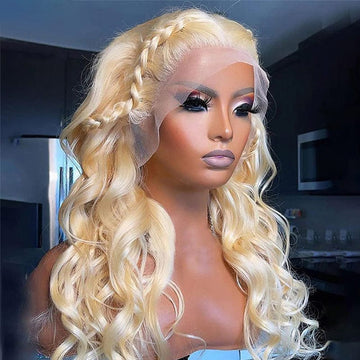AILUXY 13x4 Lace Frontal Blond 613 Body Wave Perruque 100% Cheveux Humains