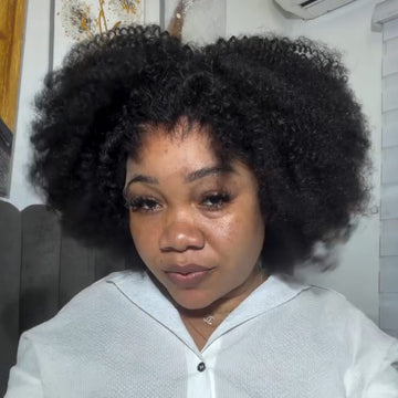AILUXY 13x4 Lace Frontal Des boucles afro volumineuses sans effort Afro parfait