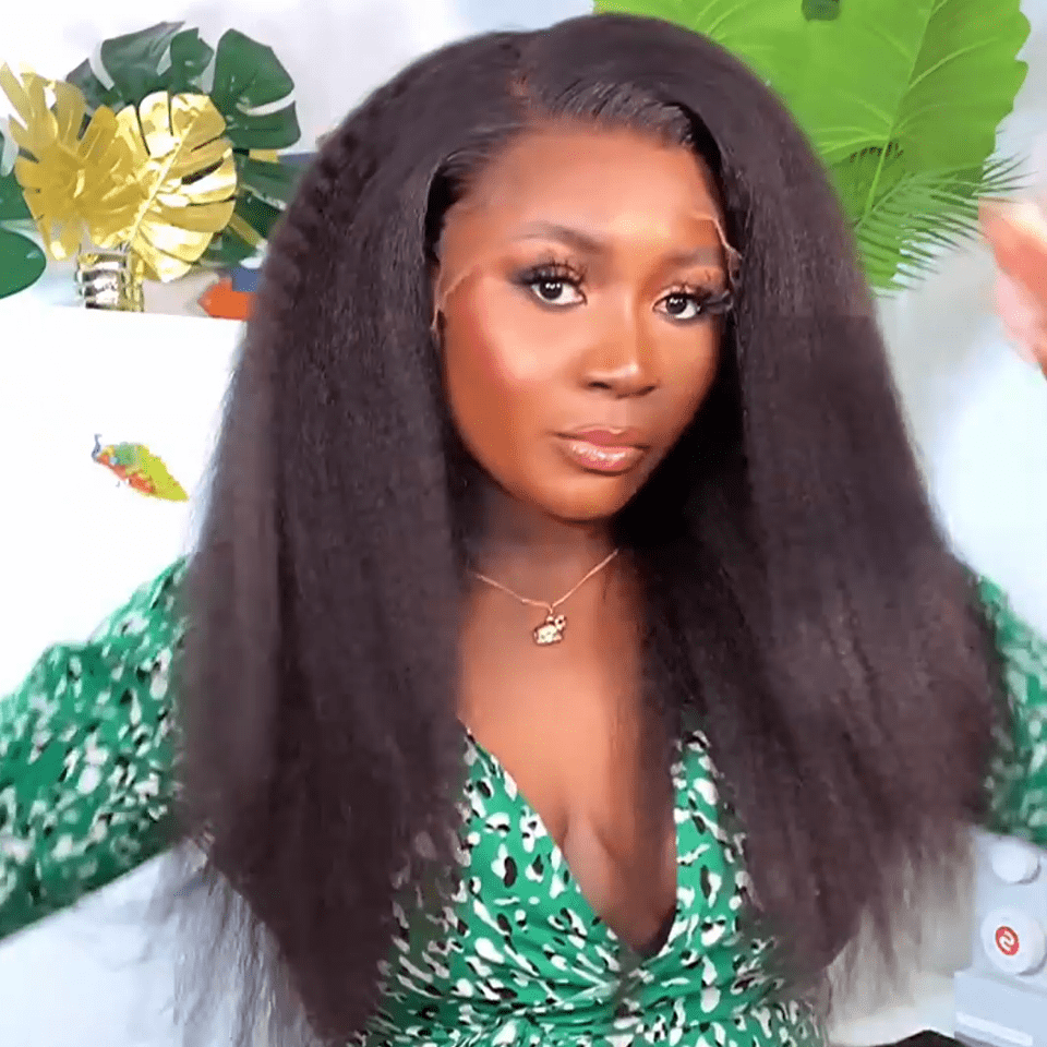 AILUXY 13x4 Lace Frontal Kinky Lisse