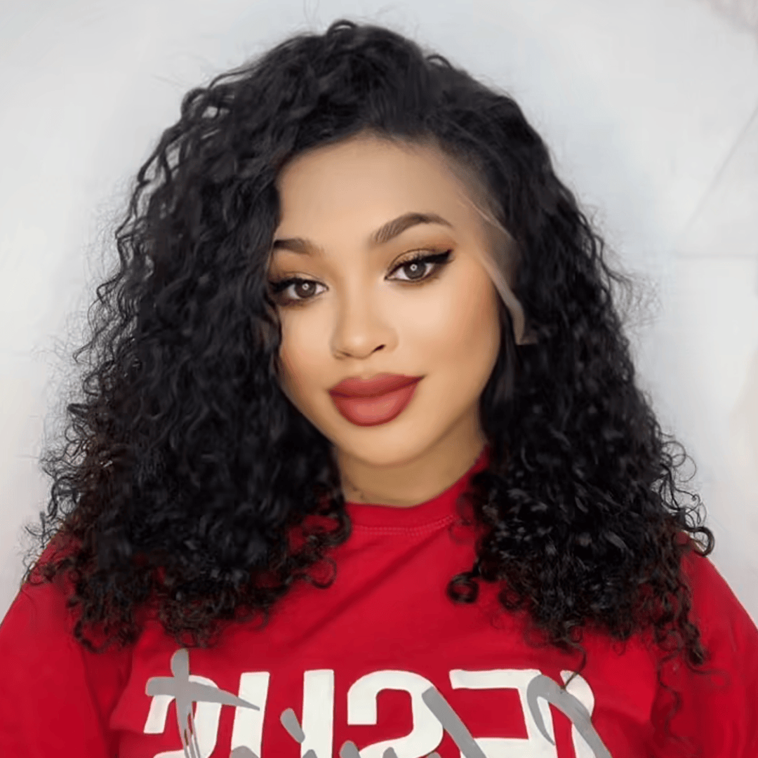 AILUXY 13x4 Lace Frontal Perruque Courte Bouclée – nouvelles perruques boucles ondulées
