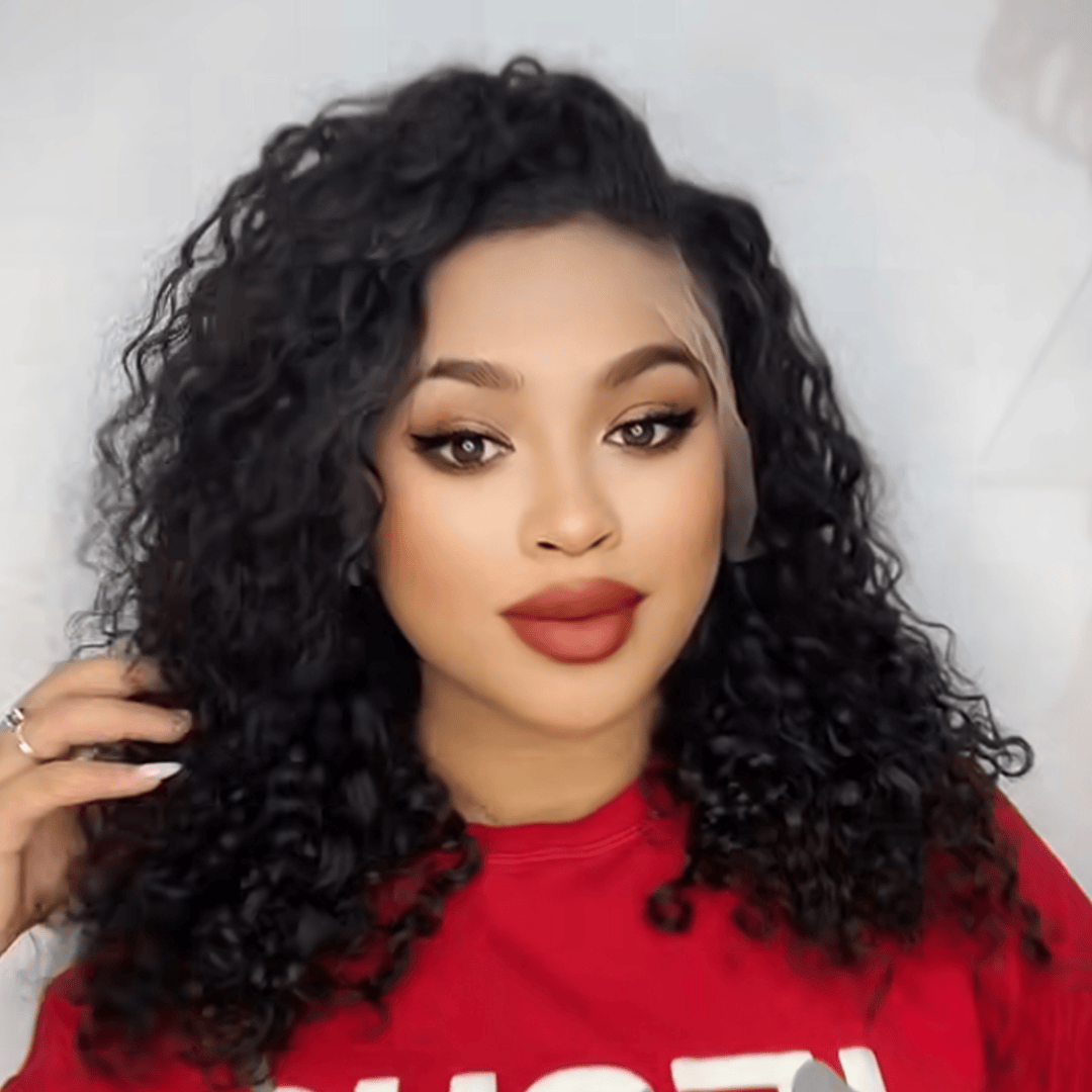 AILUXY 13x4 Lace Frontal Perruque Courte Bouclée – nouvelles perruques boucles ondulées