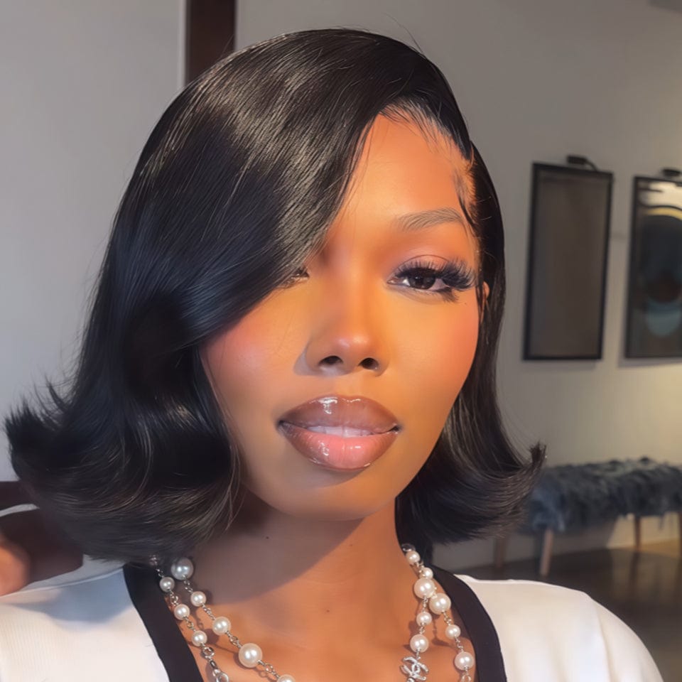 AILUXY 13x4 Lace Frontal Perruque Lisse Noir Perruque Légère pour Été : Respirable et Stylish 2.0
