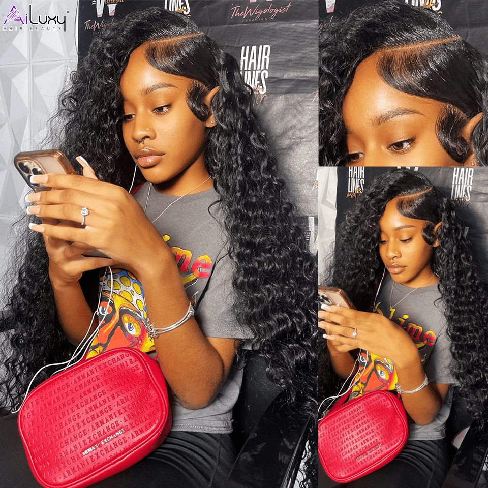 AILUXY 13x4 Lace Frontal Vos boucles de rêve，Boucles glamour réutilisables pour chaque occasion