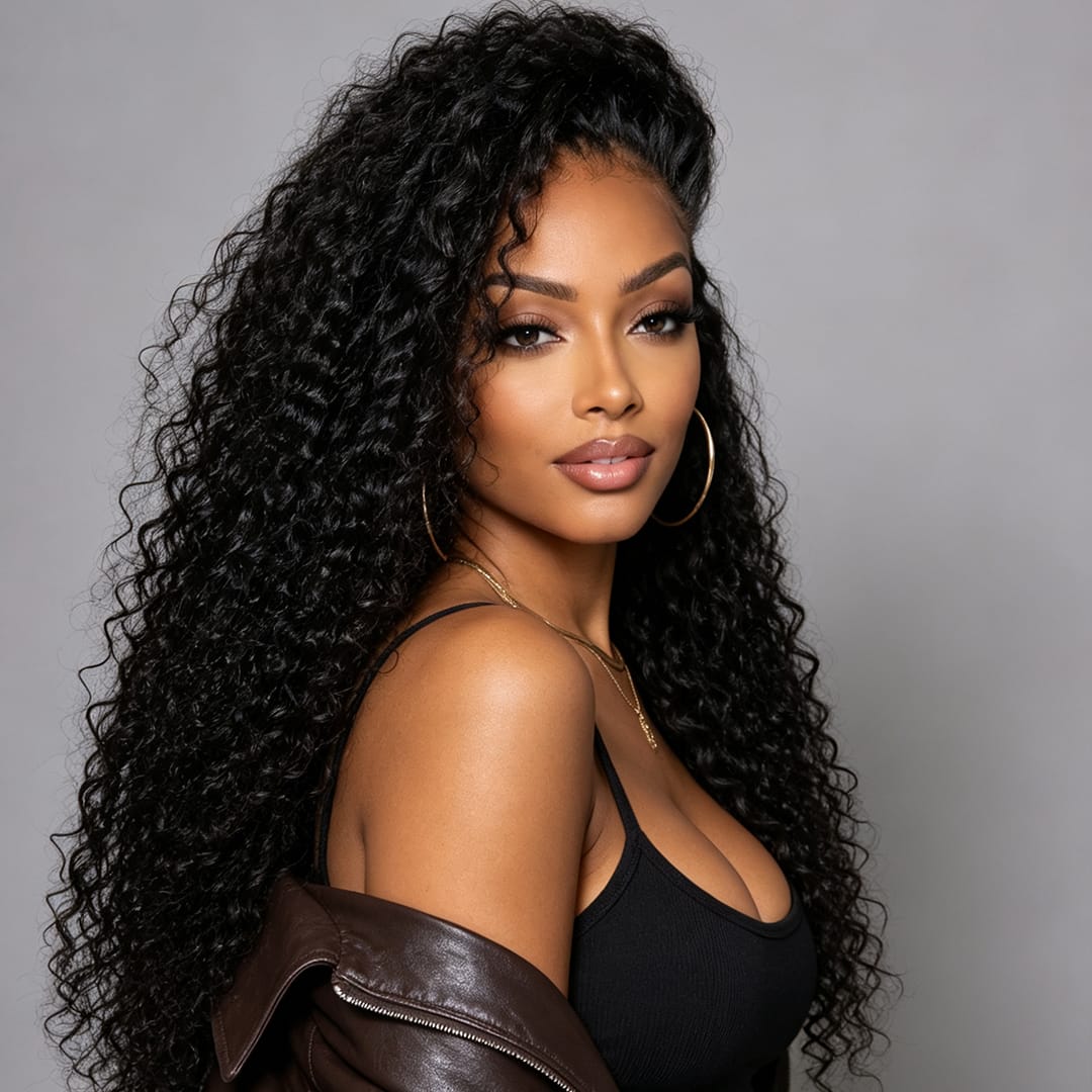 AILUXY 13x4 Lace Frontal Rose Wave Perruque  200% densité Vrais 100% Cheveux Humains comme sur la vidéo 2 - 3 jours reçus+Un beau cadeau