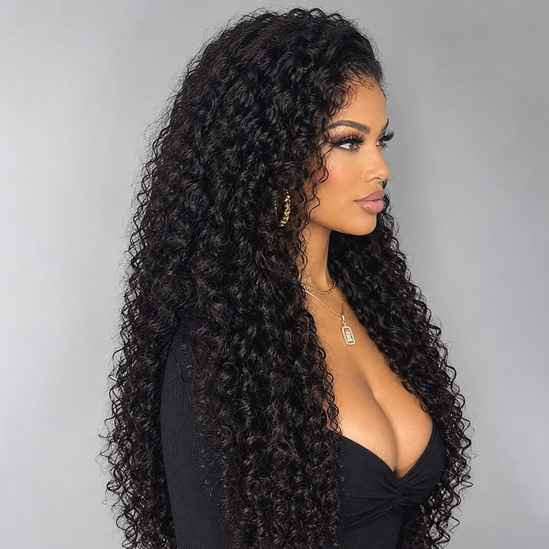 AILUXY 13x4 Lace Frontal Rose Wave Perruque  200% densité Vrais 100% Cheveux Humains comme sur la vidéo 2 - 3 jours reçus+Un beau cadeau 2.0