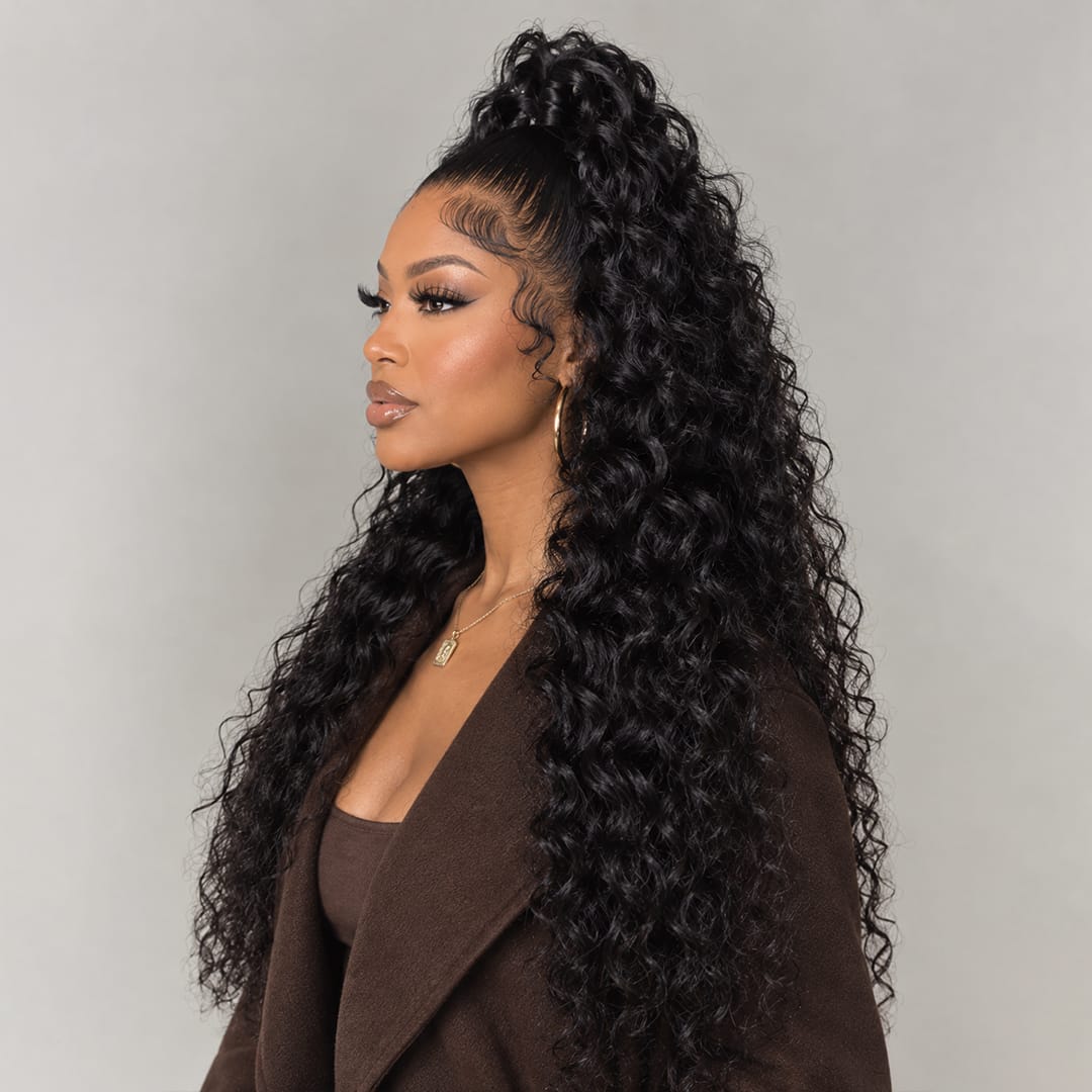 AILUXY 13x4 Lace Frontal Rose Wave Perruque  200% densité Vrais 100% Cheveux Humains comme sur la vidéo+Un beau cadeau