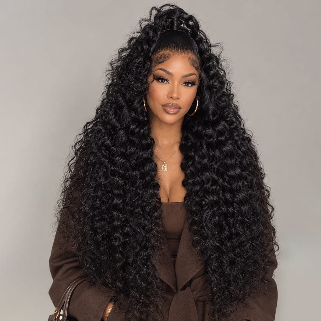 AILUXY 13x4 Lace Frontal Rose Wave Perruque  200% densité Vrais 100% Cheveux Humains comme sur la vidéo+Un beau cadeau