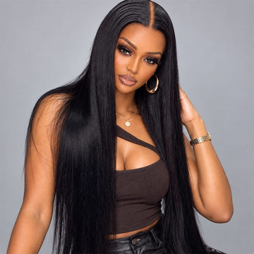 AILUXY 13x6 Lace Frontal Rejoice Perruque 200% densité Vrais Cheveux Humains perruques cheveux naturels de qualité comme sur la vidéo 2 - 3 jours reçus+Un beau cadeau