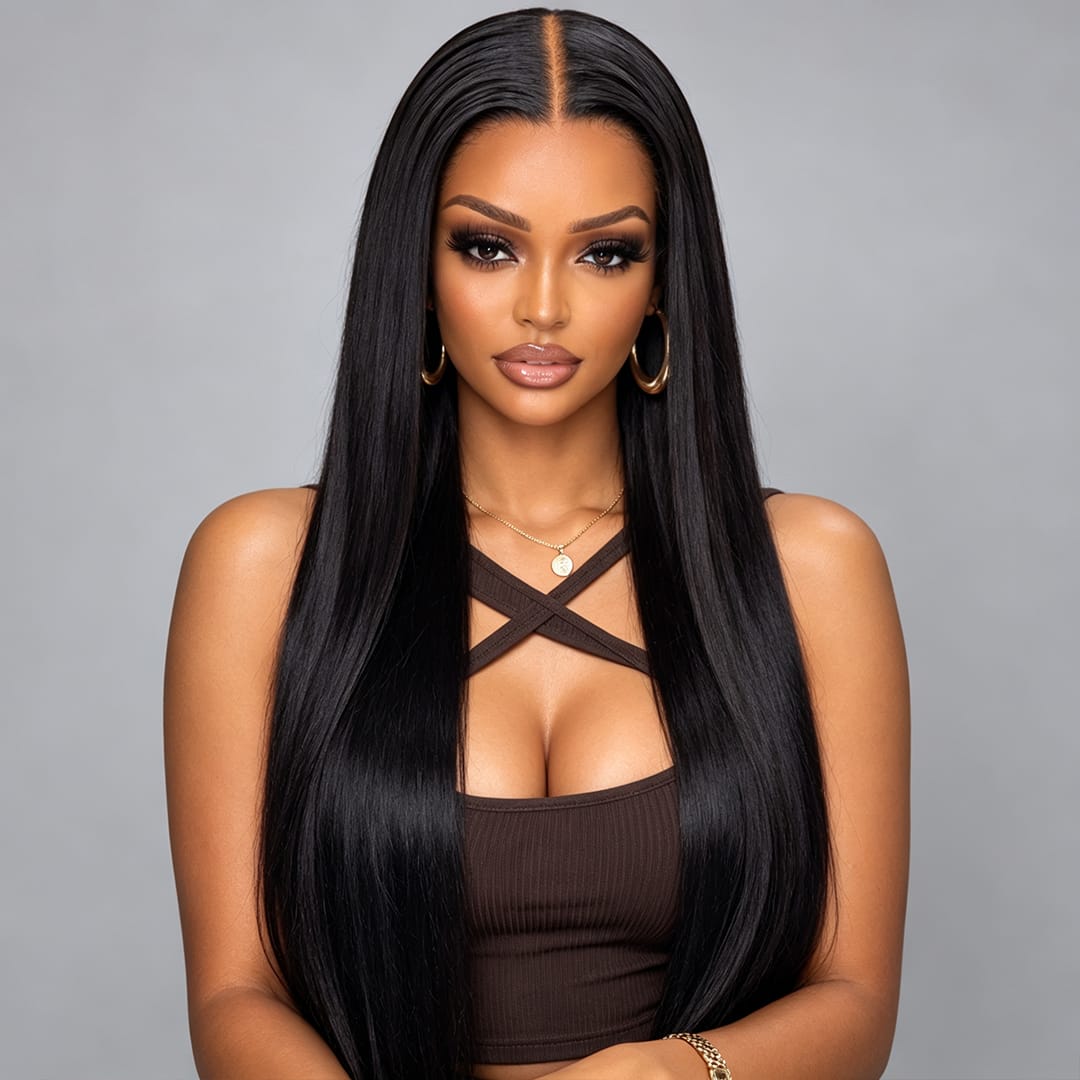 AILUXY 13x6 Lace Frontal Rejoice Perruque 200% densité Vrais Cheveux Humains perruques cheveux naturels de qualité comme sur la vidéo 2 - 3 jours reçus+Un beau cadeau