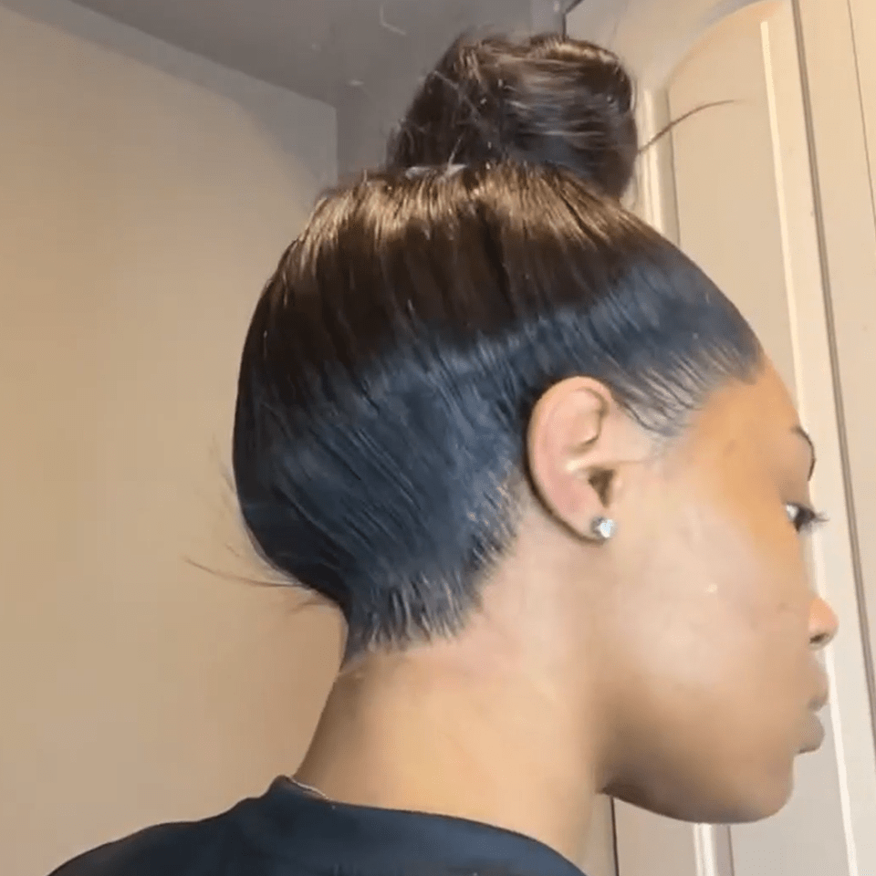 AILUXY 360 Lace Frontal Perruque Lisse Longue 200% densité Noir 100% cheveux humains