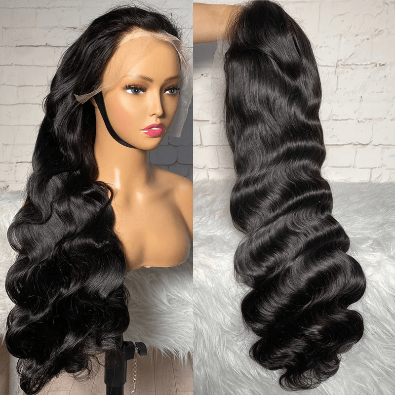 AILUXY 13x4 Lace Body Wave Longue Noir Perruque VENTE FLASH 24heures