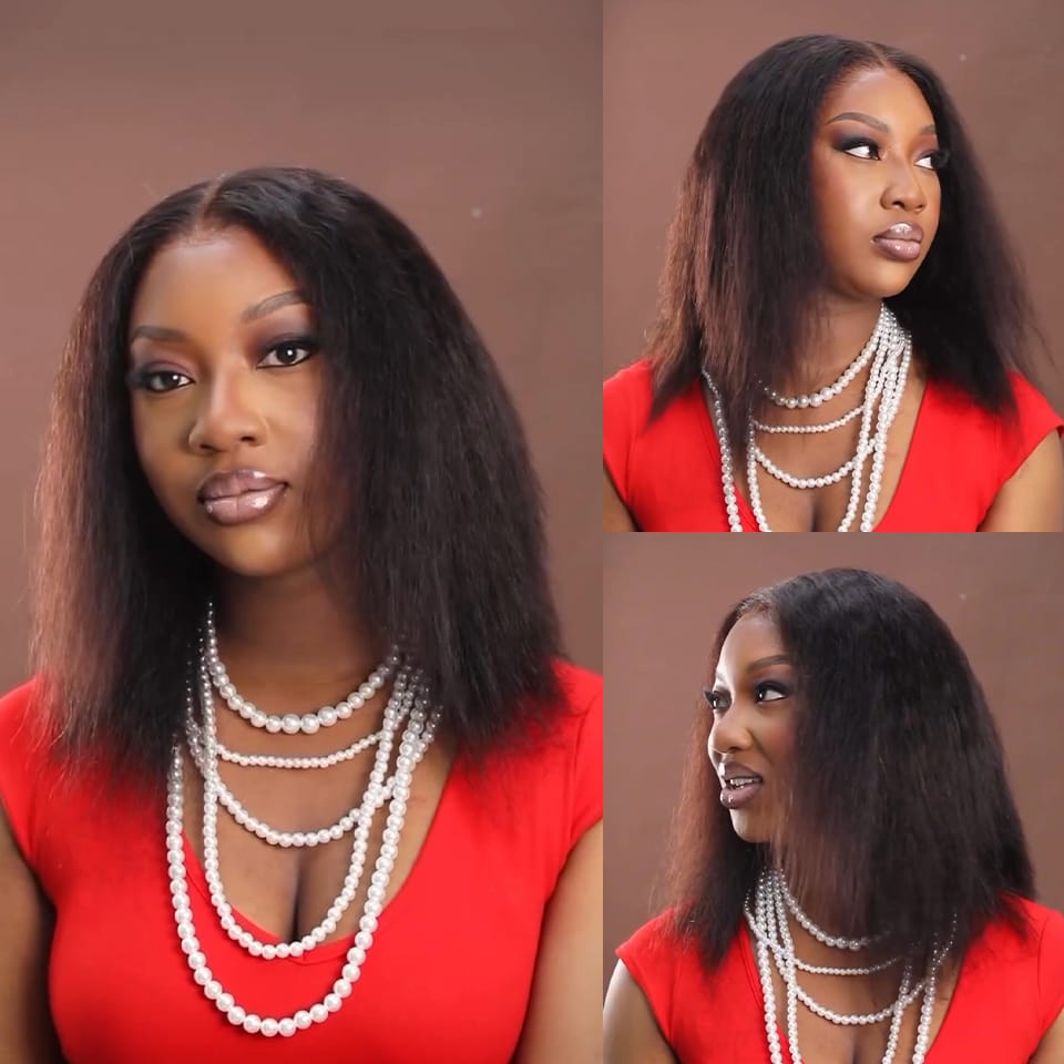 AILUXY AILUXY 13x4 Perruque Frontale Dentelle Afro Curly | Texture Crépue Naturelle, Légère, Respirable, Idéale pour l’Été