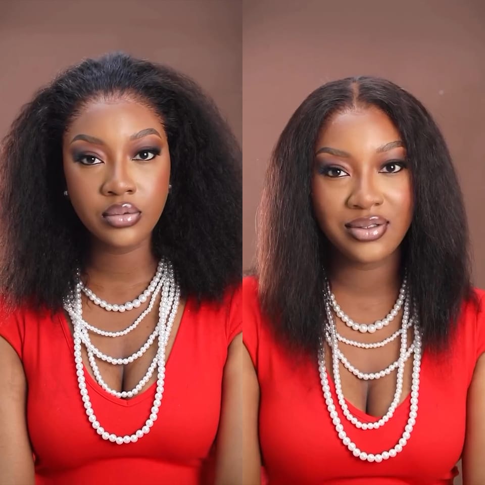 AILUXY AILUXY 13x4 Perruque Frontale Dentelle Afro Curly | Texture Crépue Naturelle, Légère, Respirable, Idéale pour l’Été