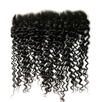 AILUXY Cheveux 13x4/13x6 Lace Frontal Deep Wave Dentelle Invisible 100% Cheveux Humains