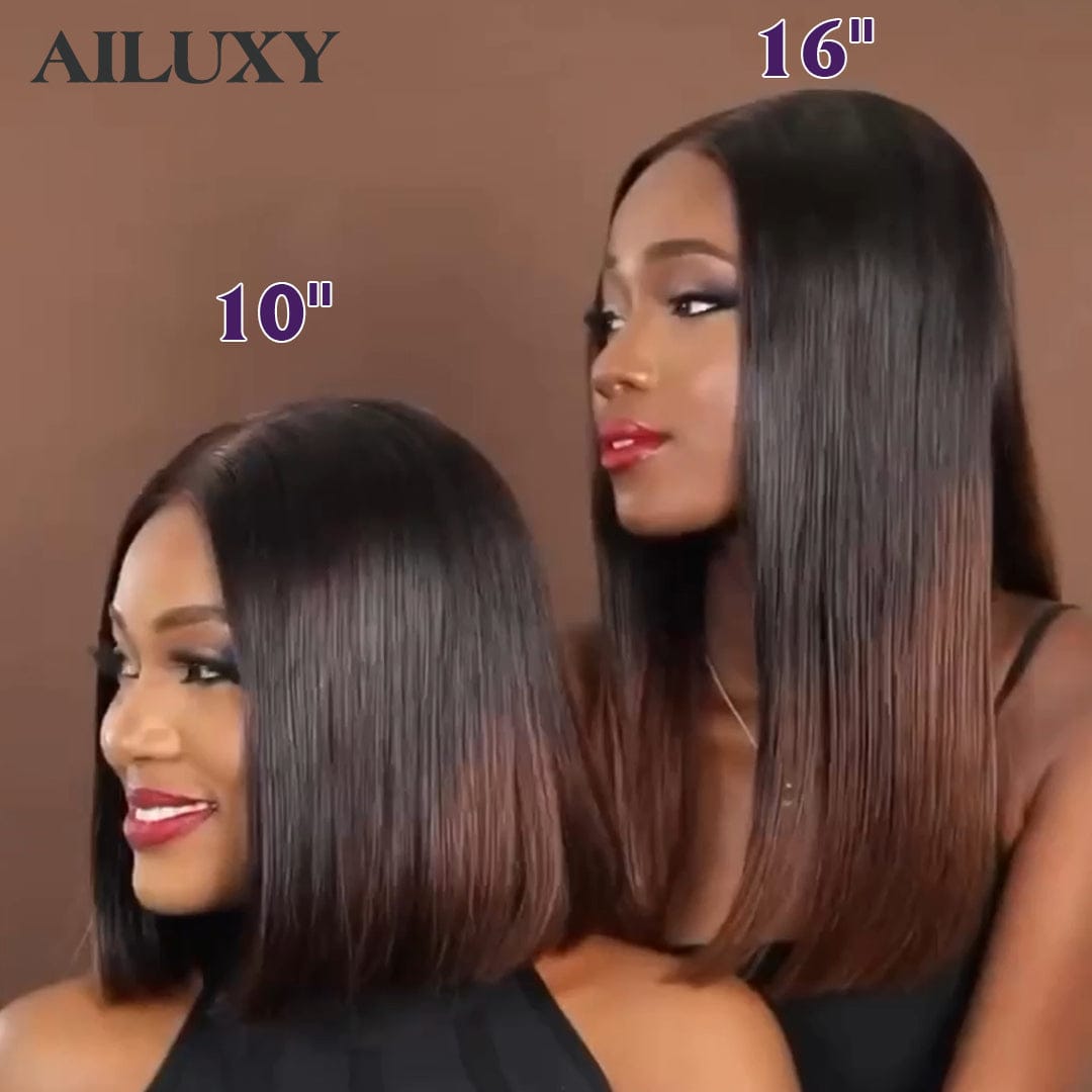 AILUXY Perruque 2x6 Lace Customisée - Lisse Rayures Droites 3.0