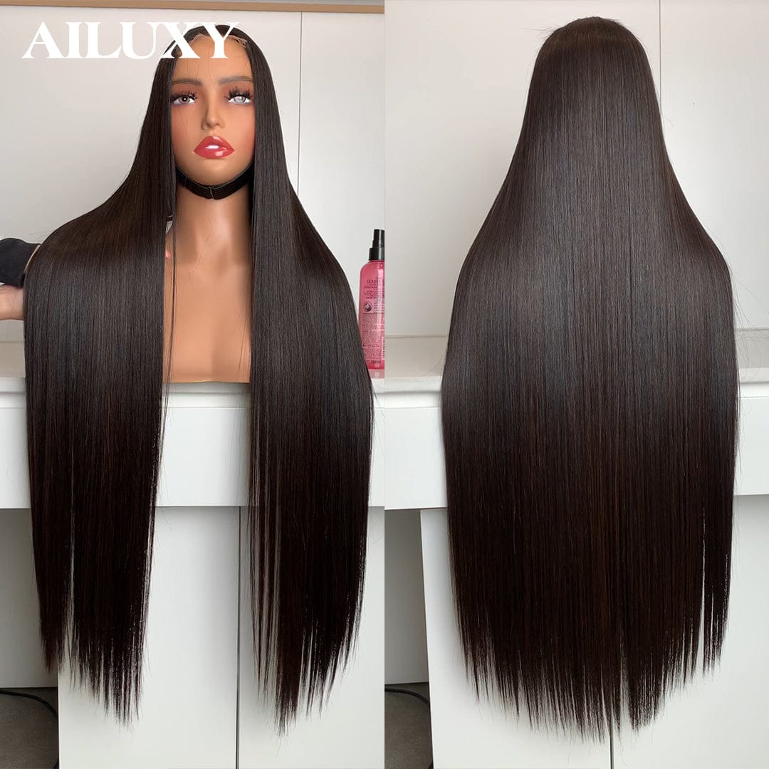 AILUXY Perruques Luxueuses en Dentelle 2x6 de Qualité Supérieure,  100% cheveux humains vietnamiens