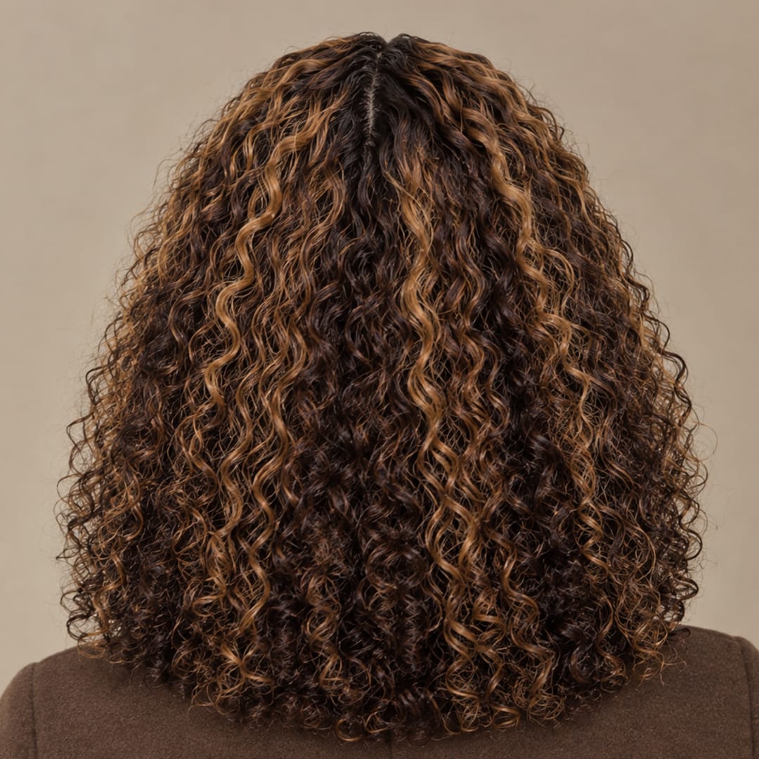 AILUXY Perruque Bob 4x4 en dentelle couleur brun miel #4/27 | Look naturel et élégant