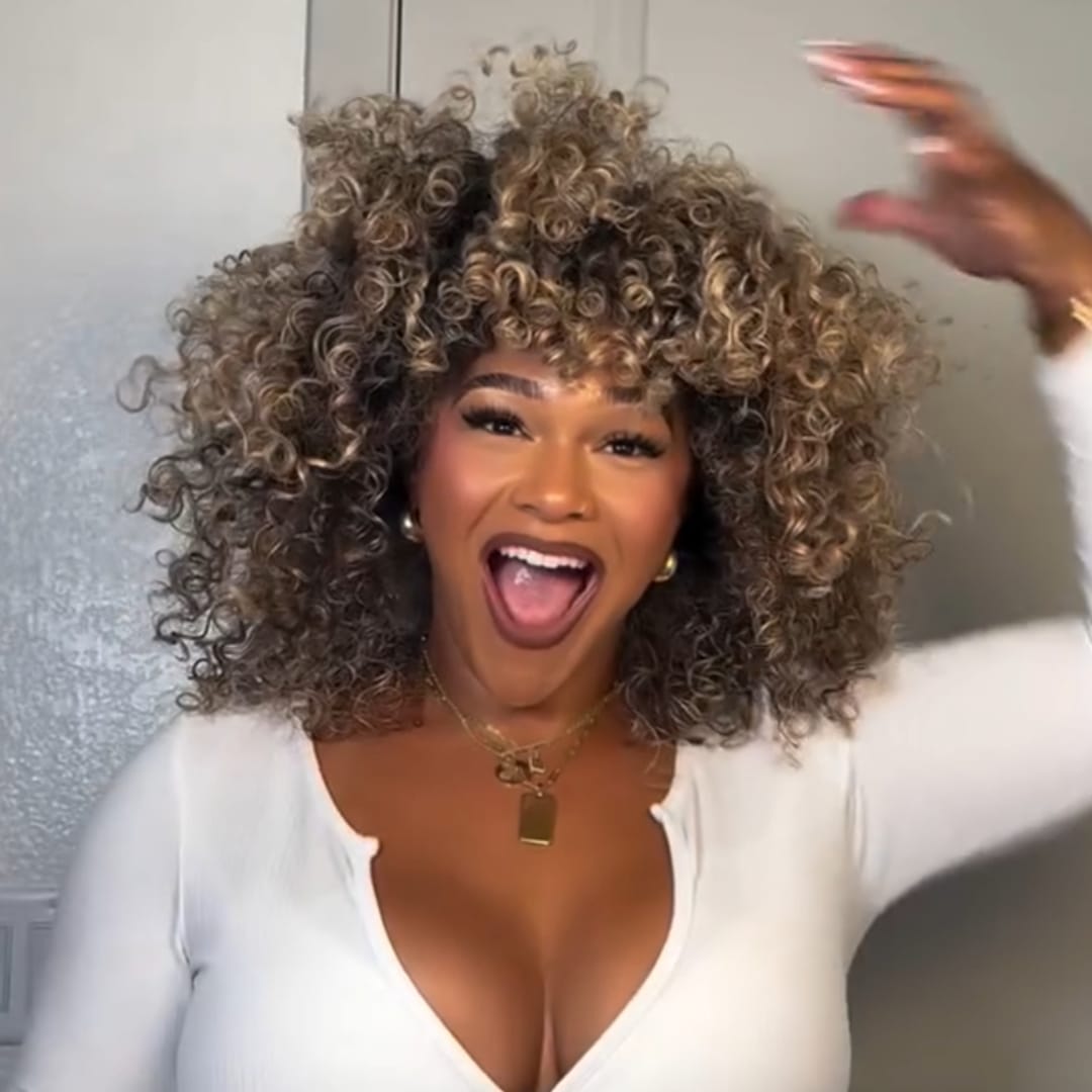 AILUXY Perruque Cheveux Bouclés Volume Blond Mêlé | Boucles Naturelles & Ultra‑Volumineuses