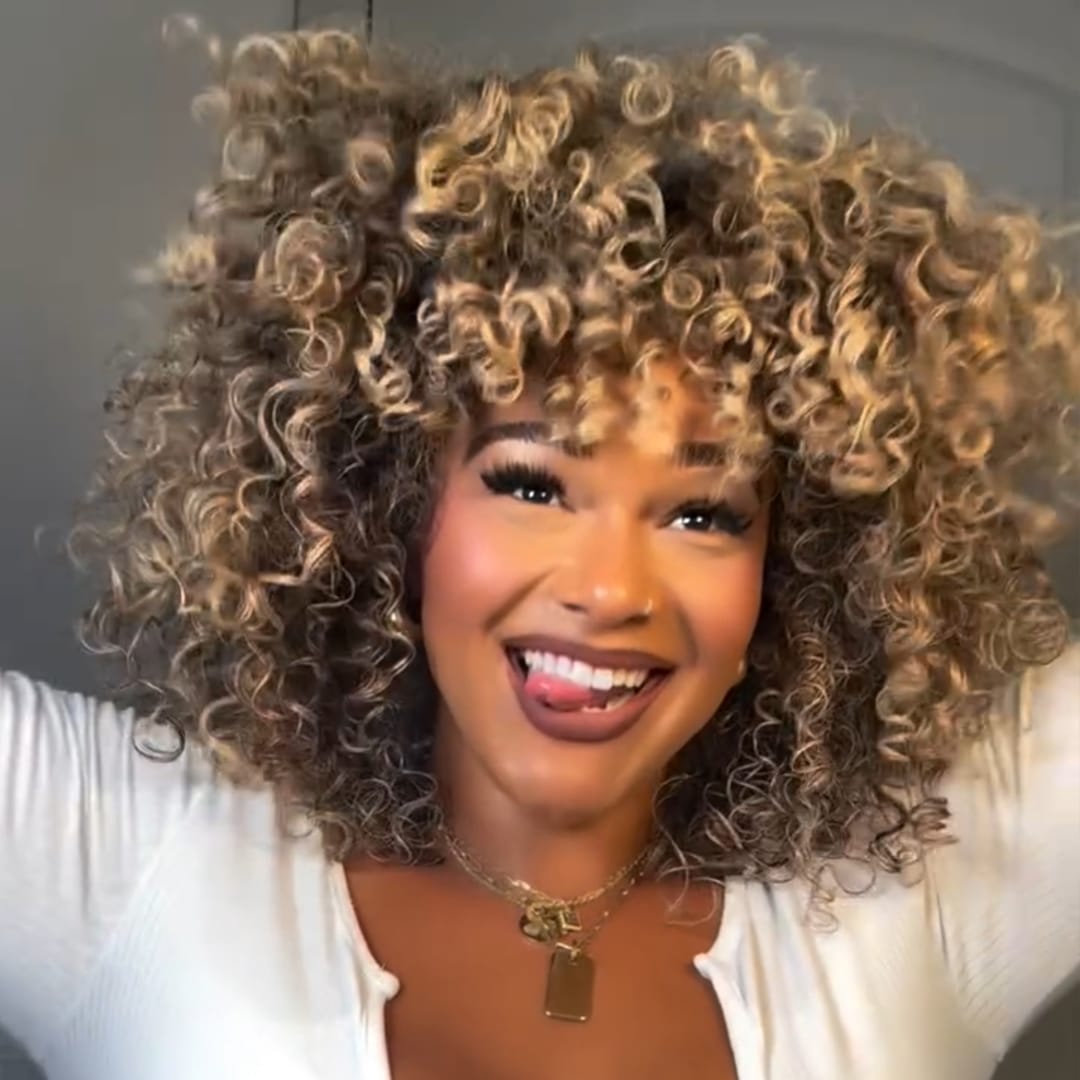 AILUXY Perruque Cheveux Bouclés Volume Blond Mêlé | Boucles Naturelles & Ultra‑Volumineuses