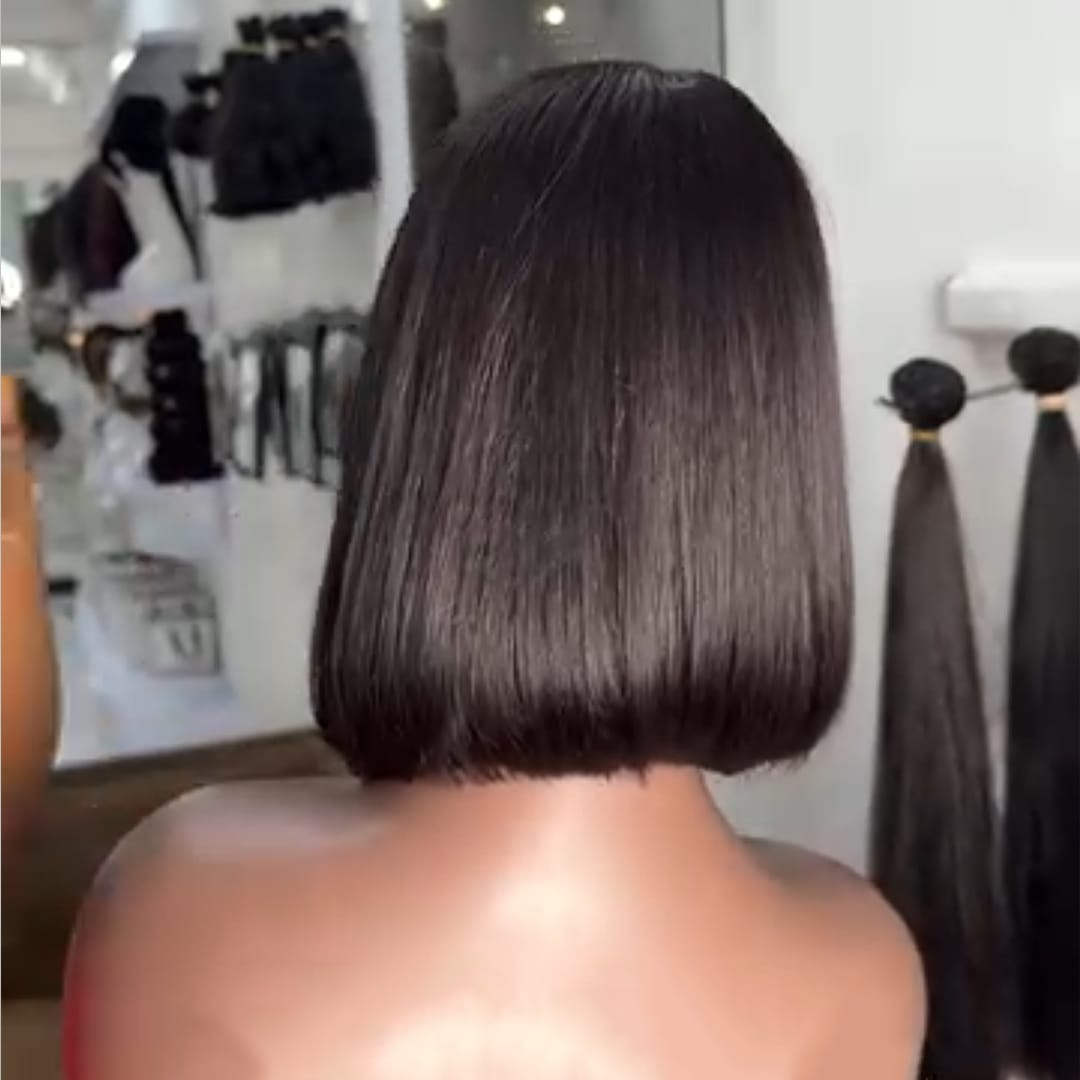 AILUXY Perruque Closures en Dentelle 2x6 de Qualité Supérieure, Avec une Dentelle Presque Invisible 100% cheveux humains vietnamiens