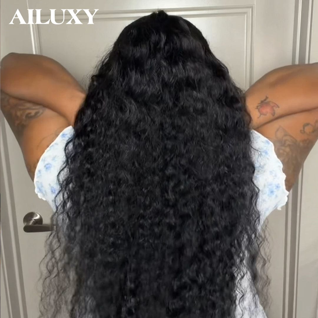AILUXY Perruque Lace Front 13x4 Humaine Bouclée Profonde – Cheveux 100% Naturels pour un Look Glamour