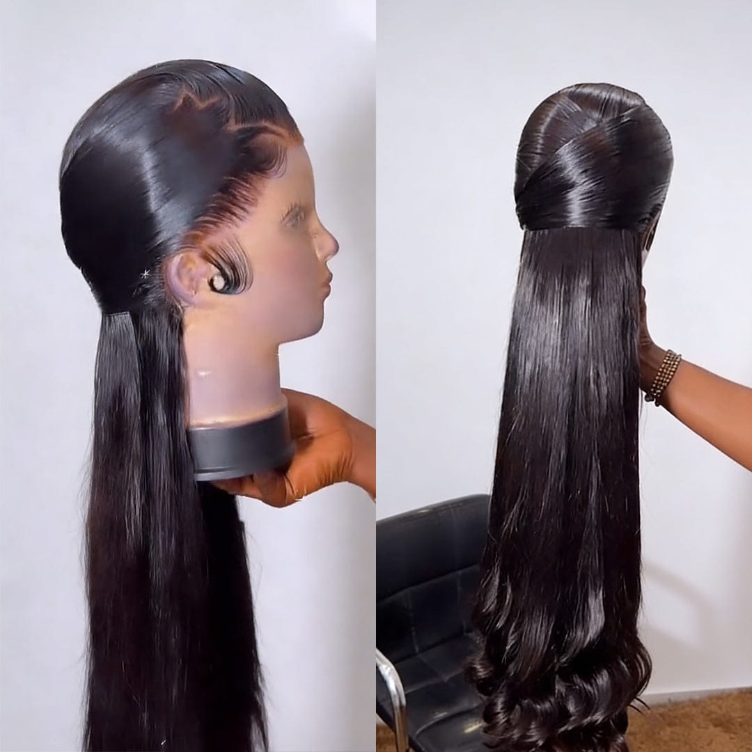AILUXY Perruque Lisse Parfaite – Qualité Premium 100% Cheveux Humains-Identique à la Photo