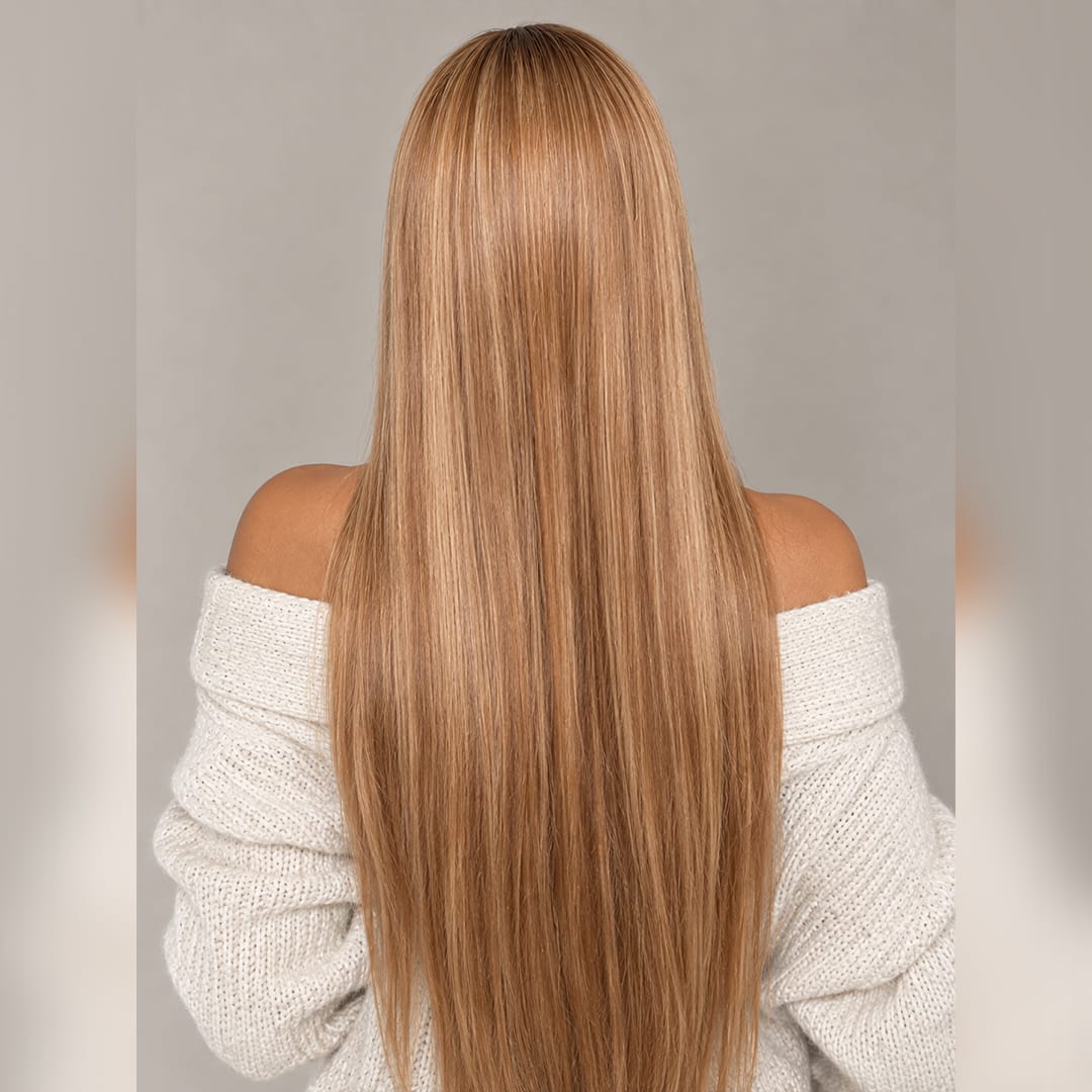 AILUXY Perruque Mixte Lisse Longue Avec Frange